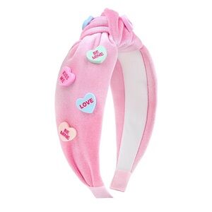 Pink Valentine’s Candy Hearts Headband